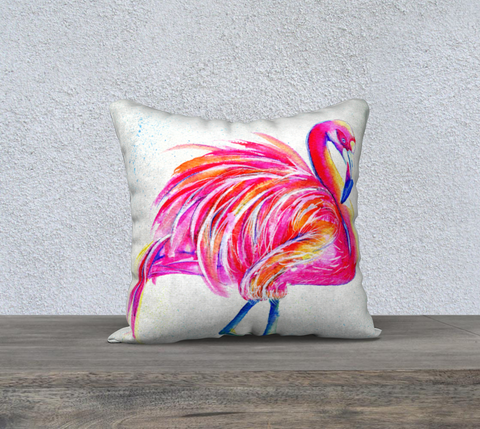Flamingo pillowcase by keri dawn studios