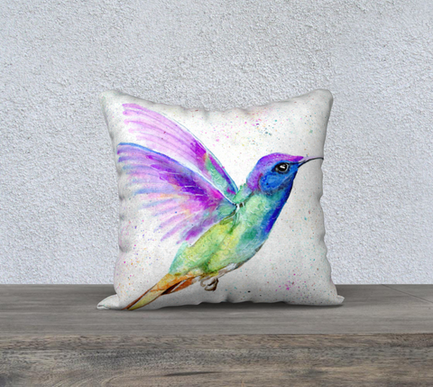 Hummingbird colourful pillowcase