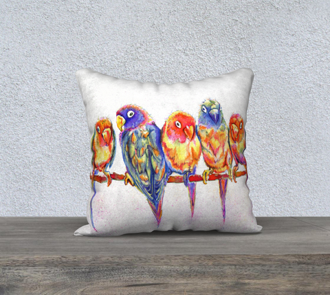 Colourful Birdies Pillowcase
