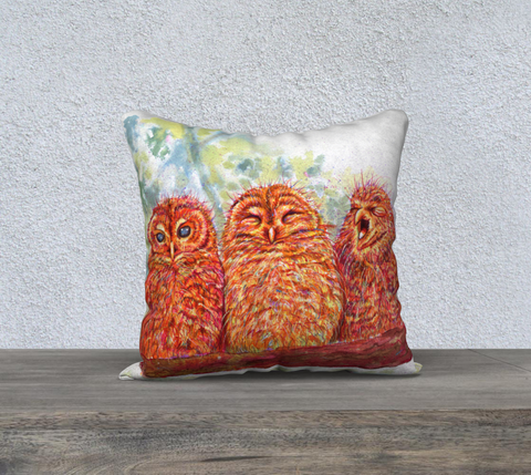 Owl Trio Pillowcase